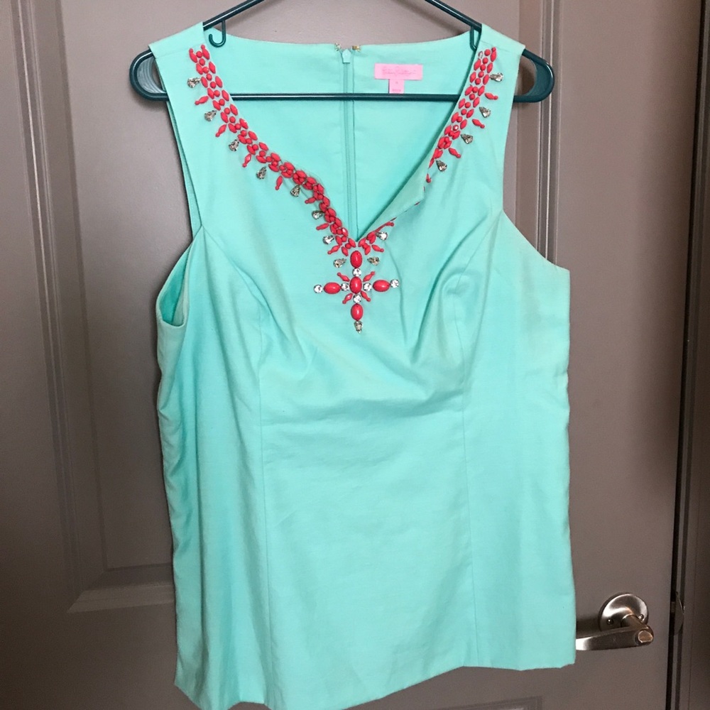 Size 14 Turquoise Lilly Pulitzer Tank